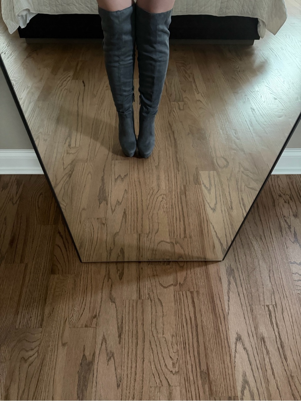 bebe Charcoal Over-the-Knee Skinny boots